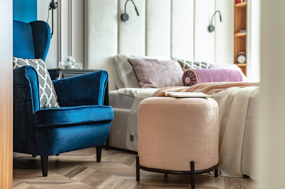 Фотография: Спальня в стиле Современный, Квартира, Проект дня, 2 комнаты, 40-60 метров, Татьяна Петрова, Ego Design – фото на INMYROOM