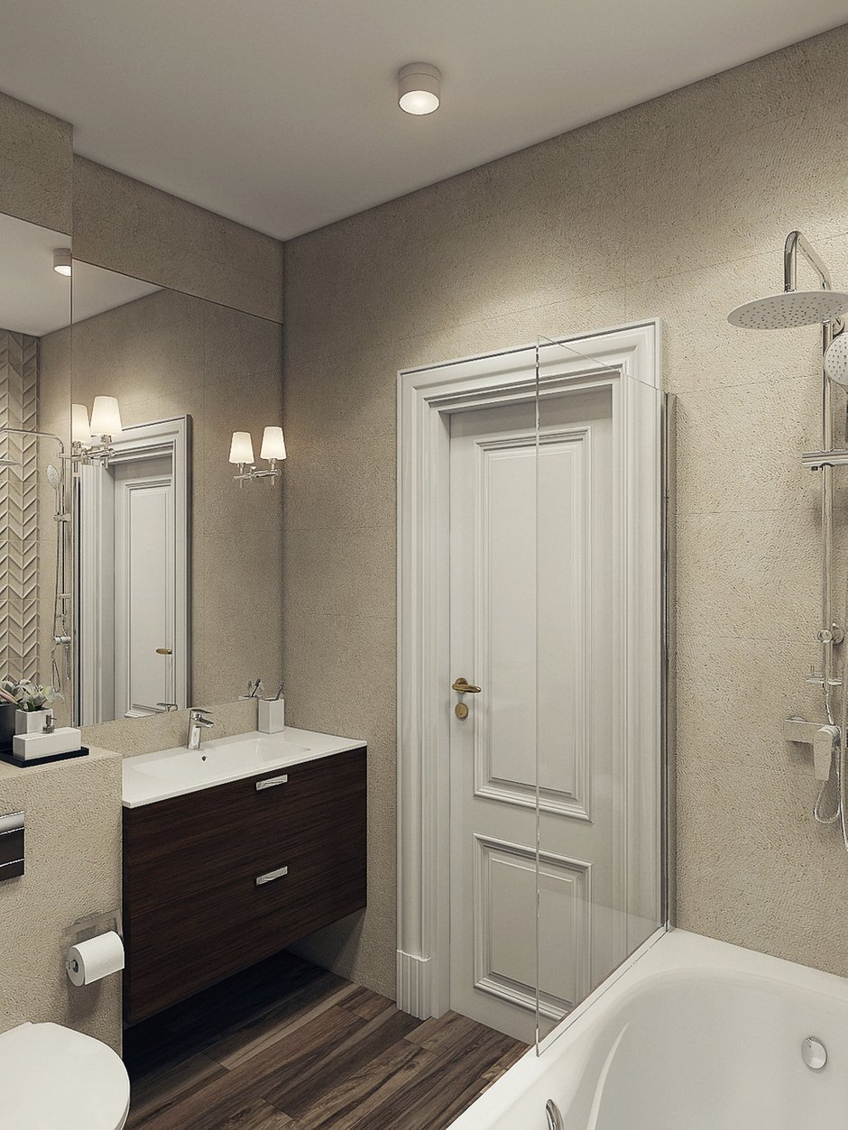 Фотография: Ванная в стиле Современный, Квартира, Проект недели, Москва, Монолитный дом, ЖК «Водный», 3 комнаты, 60-90 метров, Маргарита Фомина – фото на INMYROOM