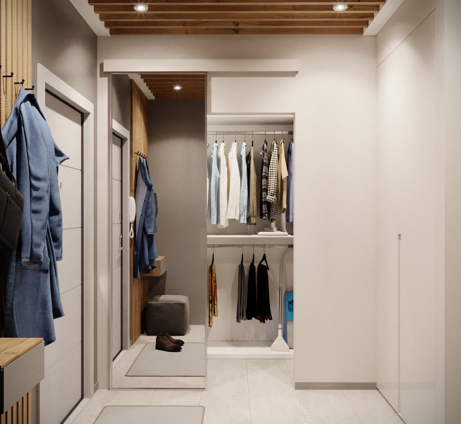 Фотография: Прихожая в стиле Современный, Квартира, Проект недели, Санкт-Петербург, Монолитный дом, 1 комната, 40-60 метров, Владислав Седов, LINES – фото на INMYROOM