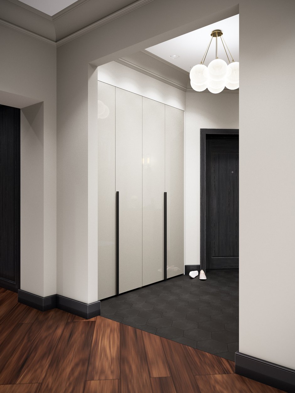 Фотография: Прихожая в стиле Минимализм, Классический, Современный, Квартира, Проект недели, Москва, Айя Лисова, ЖК «Фортепиано» – фото на INMYROOM