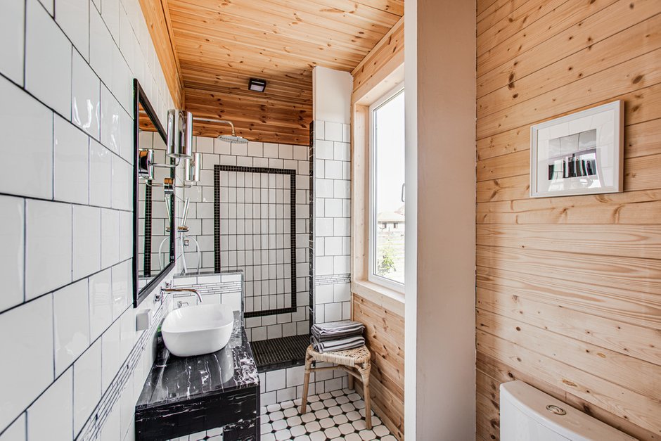 Фотография: Ванная в стиле Прованс и Кантри, Скандинавский, Дом, Проект недели, Дача, Дом и дача, Истринский район, 4 и больше, Более 90 метров, Ксения Налетова – фото на INMYROOM