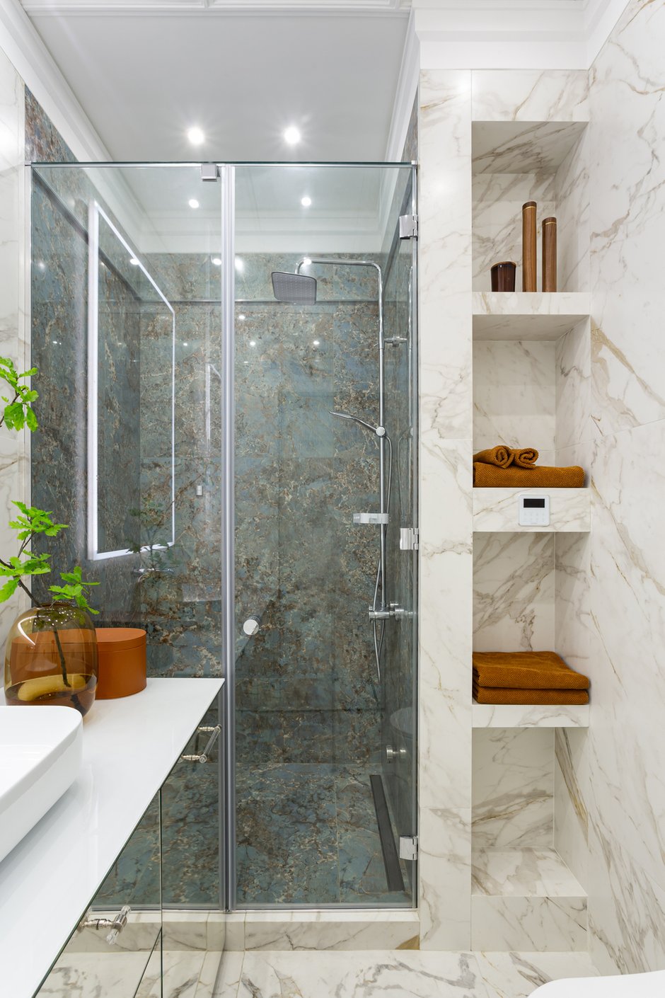 Фото: Ванная комната Модерн, Квартира, Проект дня, 2 комнаты, 60-90 метров, Олеся Решетникова – фото на INMYROOM