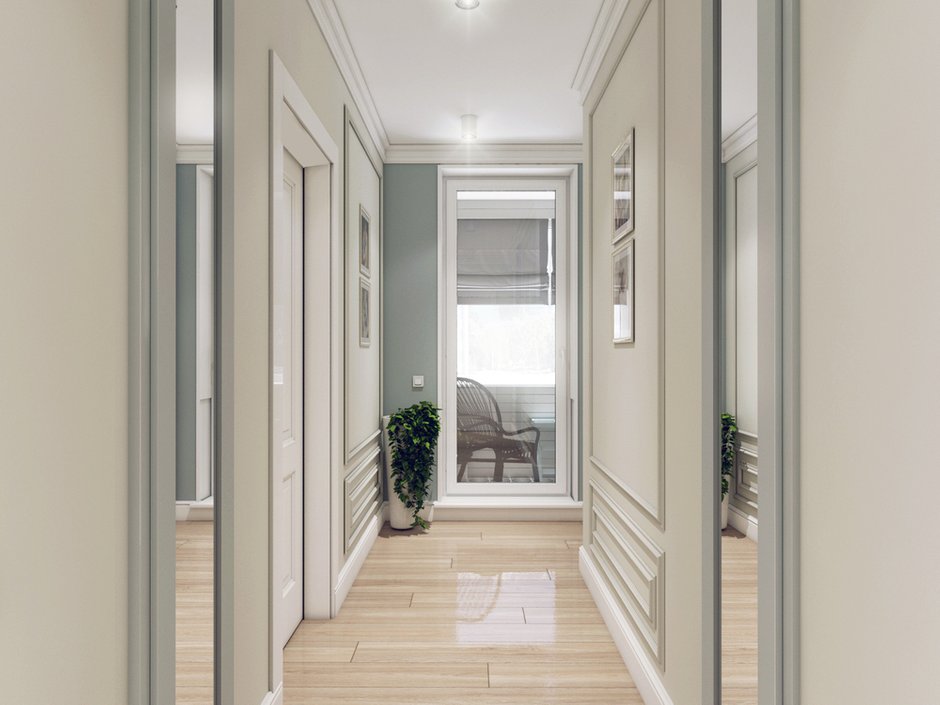 Фотография: Прихожая в стиле Классический, Современный, Квартира, Проект недели, Красногорск, Московская область, Яна Волкова, Юрий Волков, Студия Волковых, новостройка, Монолитный дом, 3 комнаты, Более 90 метров – фото на INMYROOM