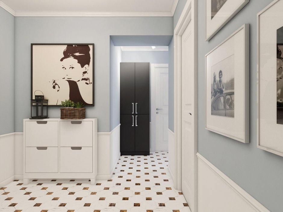 Фотография: Прихожая в стиле Скандинавский, Современный, Квартира, Проект недели, Москва, Яна Волкова, Юрий Волков, Студия Волковых, Панельный дом, 2 комнаты, 40-60 метров – фото на INMYROOM