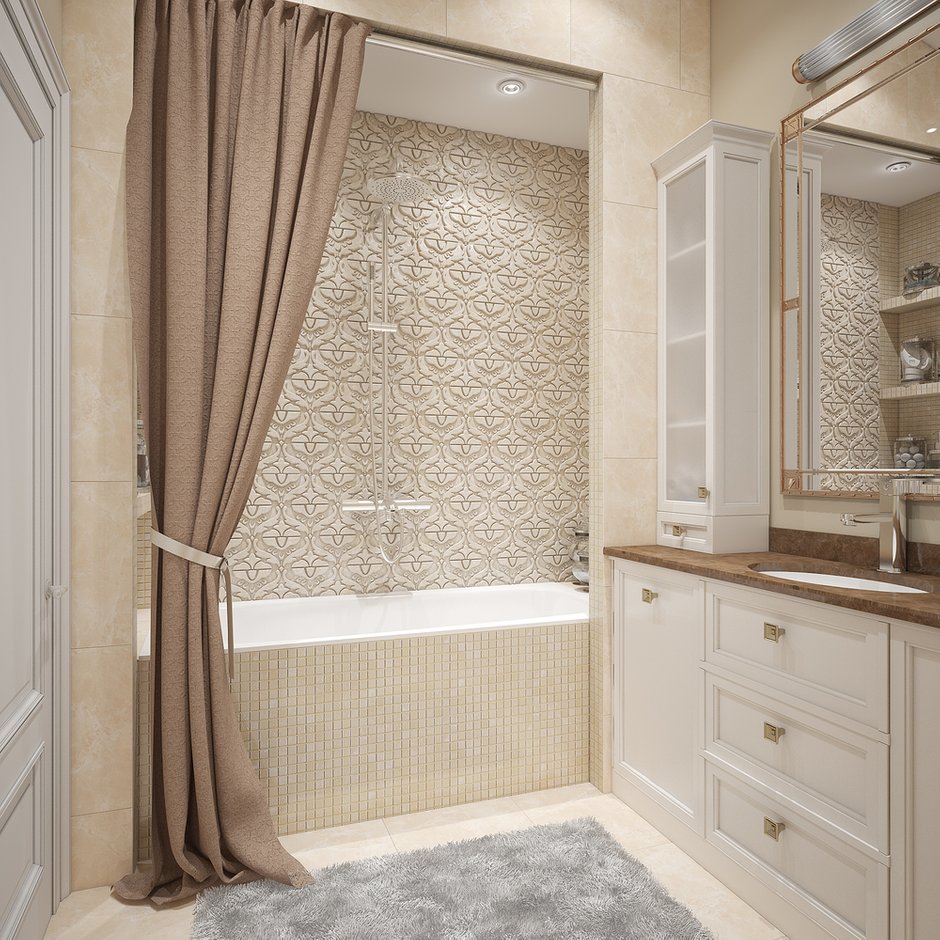 Фотография: Ванная в стиле Классический, Современный, Квартира, Проект недели, Москва, Студия 3.14, Тимур Абдрахманов, Старый фонд, Мария Легчанова, двухэтажная квартира, Кирпичный дом, 4 и больше, Более 90 метров – фото на INMYROOM