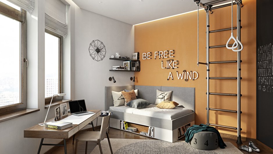 Фотография: Детская в стиле Современный, Скандинавский, Квартира, Miele, Проект недели, Санкт-Петербург, Монолитный дом, 4 и больше, Более 90 метров, Fisheye Studio – фото на INMYROOM