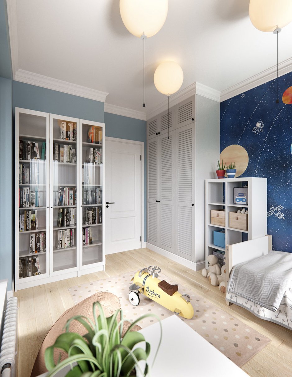 Фотография: Детская в стиле Современный, Скандинавский, Квартира, Проект дня, Москва, 3 комнаты, 60-90 метров, Олег Минц – фото на INMYROOM