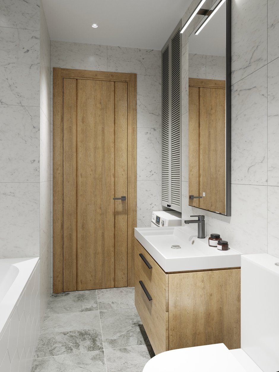 Фотография: Ванная в стиле Современный, Лофт, Квартира, Проект недели, Москва, Екатерина Попова, 1 комната, 40-60 метров, Ирина Бородина – фото на INMYROOM