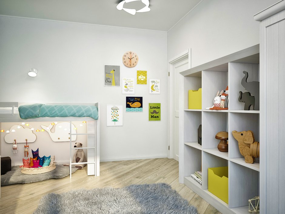 Фотография: Детская в стиле Современный, Скандинавский, Квартира, Проект недели, Победа Дизайна, новостройка, трешка – фото на INMYROOM