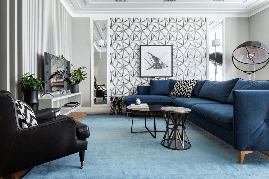 Фотография: Гостиная в стиле Современный, Эклектика, Квартира, Проект недели, Екатеринбург, 4 и больше, Более 90 метров, Ксения Ерлакова – фото на INMYROOM