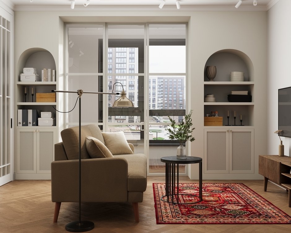 Фотография:  в стиле , Квартира, Проект дня, Санкт-Петербург, 3 комнаты, 60-90 метров, современный с элементами классики и французского стиля, Гера Остин, Анна Лаковская – фото на INMYROOM