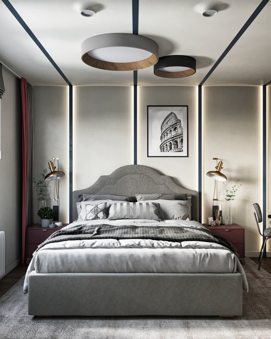 Фотография: Спальня в стиле Современный, Эклектика, Квартира, Проект дня, Санкт-Петербург, ToTaste Studio, 3 комнаты, 60-90 метров, Более 90 метров – фото на INMYROOM