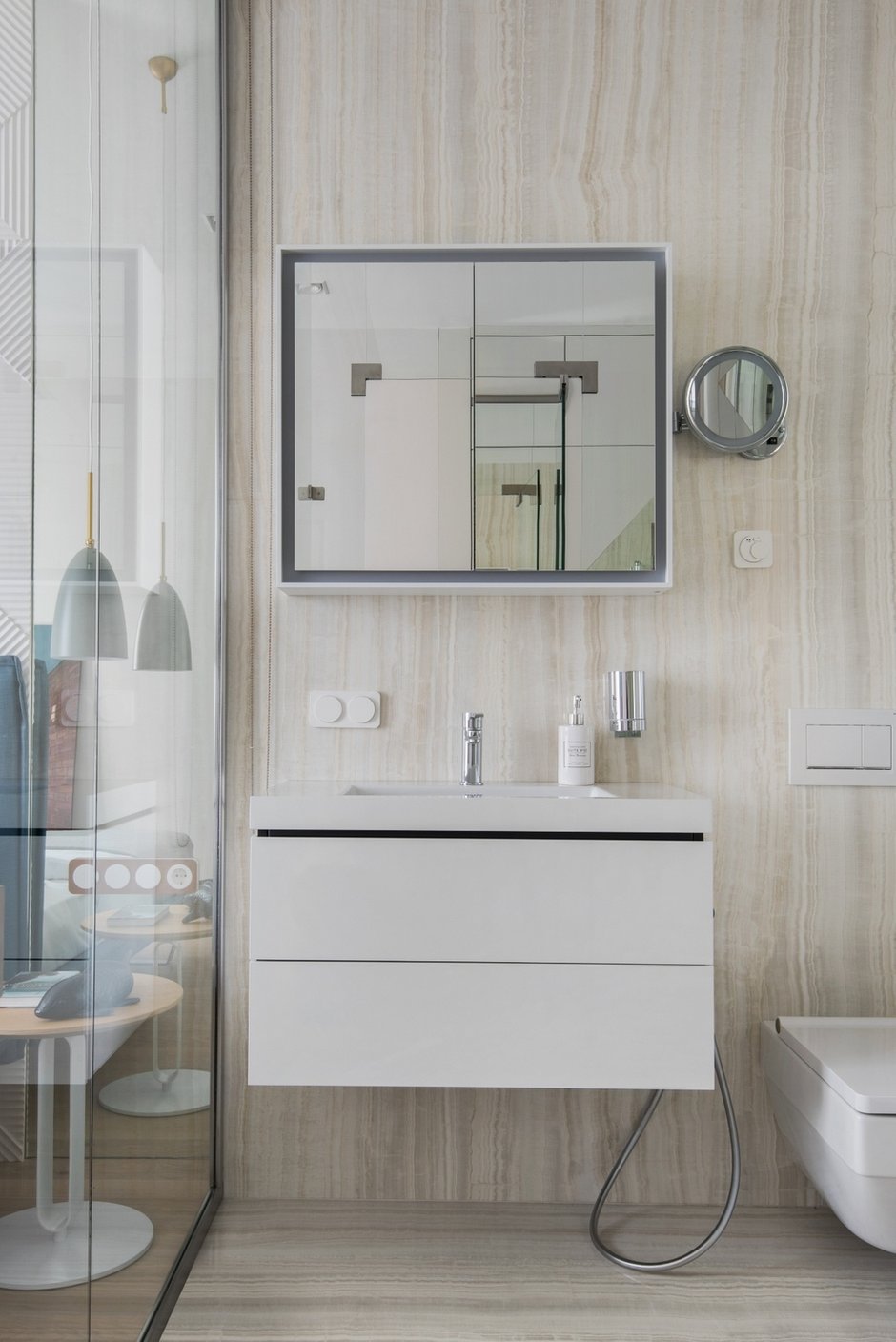 Фотография: Ванная в стиле Современный, Квартира, Минимализм, Проект недели, Москва, 4 и больше, Более 90 метров, Максим и Евгения Константиновы – фото на INMYROOM