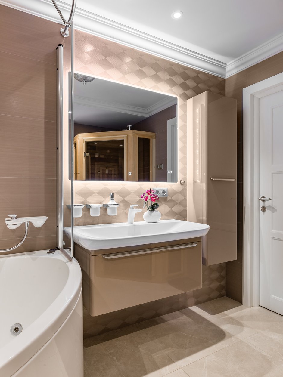 Фотография: Ванная в стиле Современный, Классический, Квартира, Проект недели, Самара, Artek Design Studio, 4 и больше, Более 90 метров, Оксана Агапонова – фото на INMYROOM
