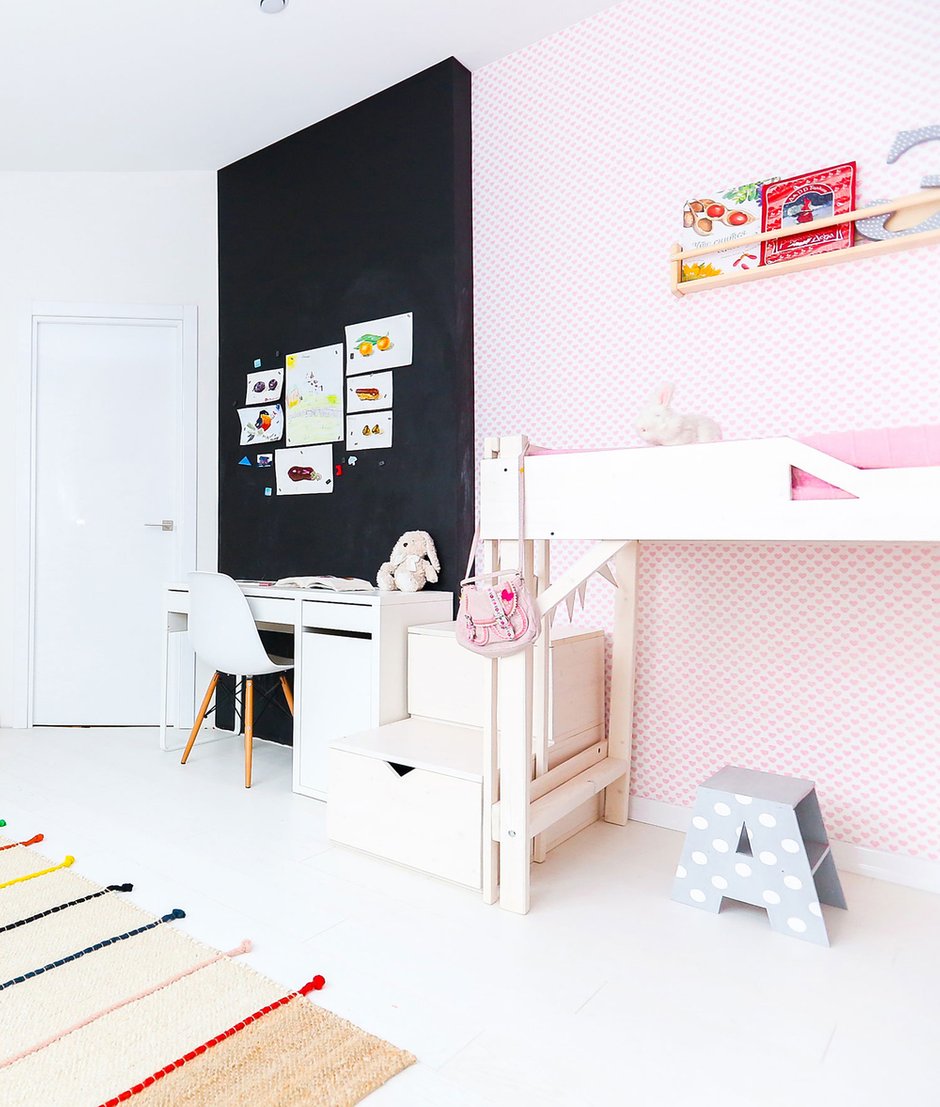 Фотография: Детская в стиле Скандинавский, Лофт, Современный, Квартира, Проект дня, Москва, Герой InMyRoom, Коммунарка, 3 комнаты, 60-90 метров, Монолитно-кирпичный, Анна Улич – фото на INMYROOM