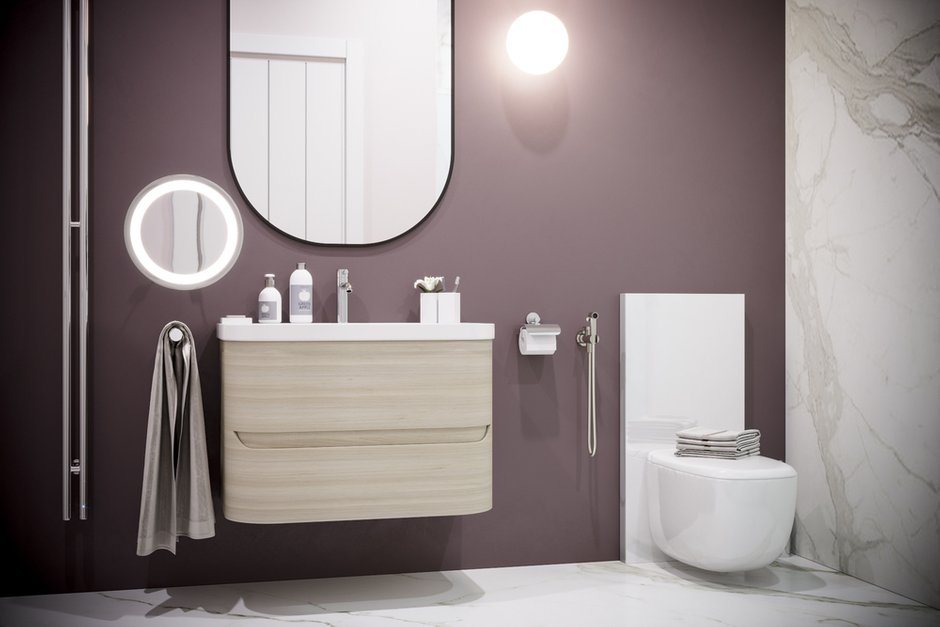 Фотография: Ванная в стиле Современный, Эклектика, Квартира, Проект дня, Москва, 3 комнаты, Более 90 метров, Ирина Орехова – фото на INMYROOM