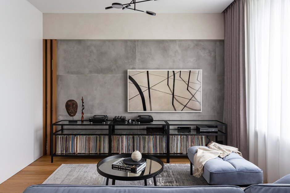 Фотография: Гостиная в стиле Современный, Квартира, Проект недели, Москва, 3 комнаты, 60-90 метров, Яна Сочаво, Людмила Цыркова – фото на INMYROOM