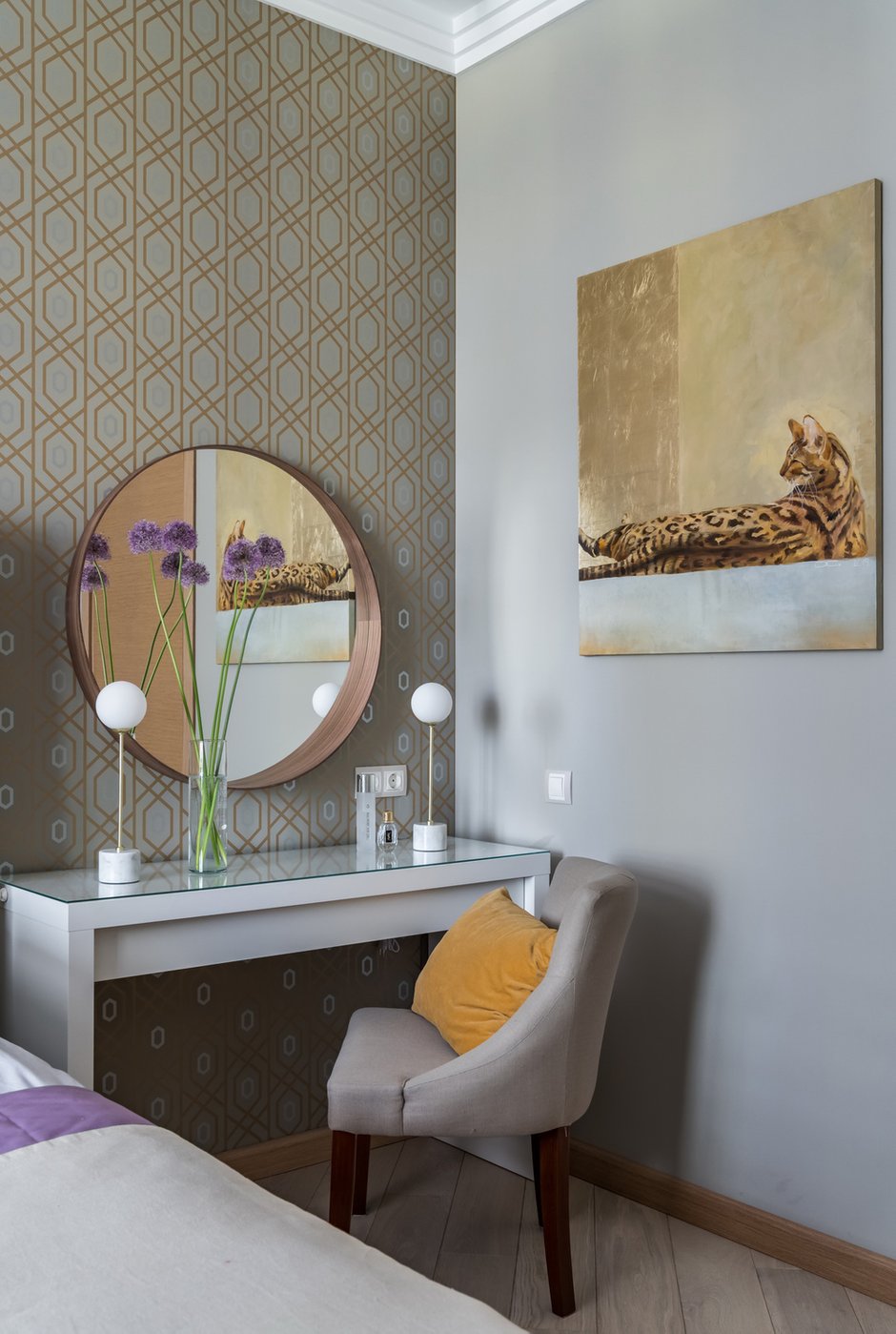 Фотография: Спальня в стиле Современный, Квартира, Проект недели, Санкт-Петербург, 3 комнаты, Более 90 метров, Евгения Демидова – фото на INMYROOM