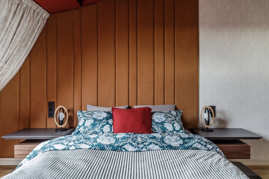 Фотография: Спальня в стиле Современный, Квартира, Проект недели, Москва, Более 90 метров, Надежда Требухина, Ольга Раскулина – фото на INMYROOM