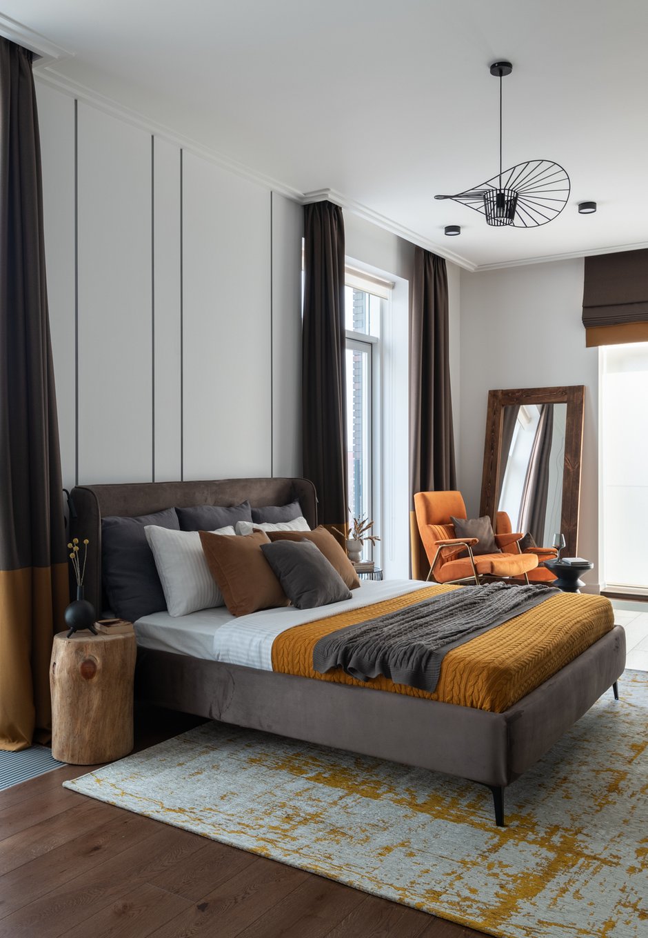 Фотография: Спальня в стиле Современный, Квартира, Проект дня, Москва, 4 и больше, Более 90 метров, Юлия Волкова – фото на INMYROOM