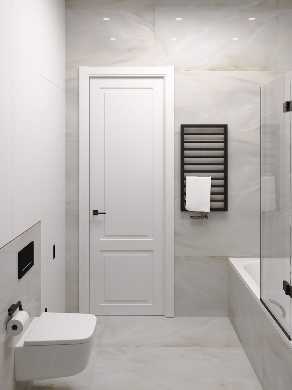 Фотография: Ванная в стиле Современный, Эклектика, Квартира, Минимализм, Проект недели, Москва, 4 и больше, Более 90 метров, Александра Пармон – фото на INMYROOM