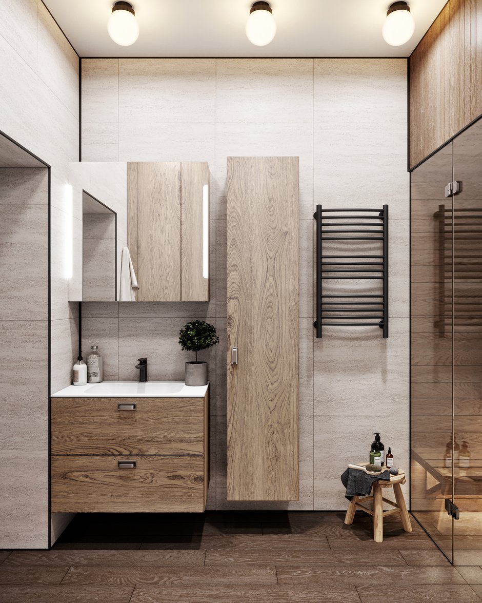 Фотография: Ванная в стиле Современный, Эклектика, Квартира, Проект недели, Санкт-Петербург, ToTaste Studio, 3 комнаты, 60-90 метров – фото на INMYROOM