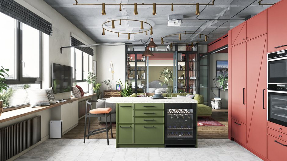 Фотография: Кухня и столовая в стиле Эклектика, Квартира, Проект недели, Москва, ToTaste Studio, 3 комнаты, 60-90 метров – фото на INMYROOM