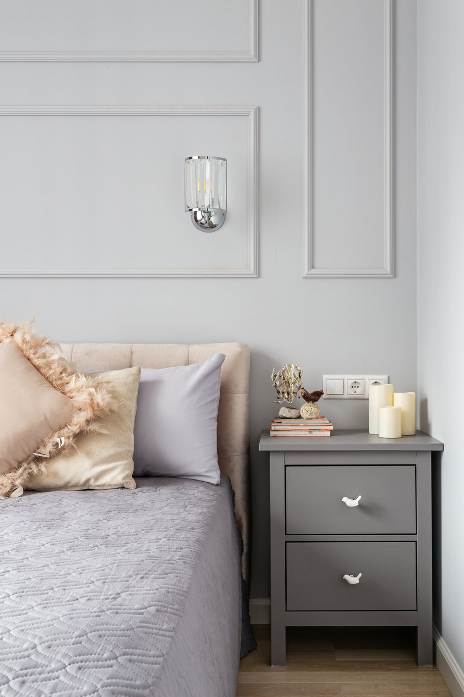 Фотография: Спальня в стиле Современный, Малогабаритная квартира, Квартира, Проект недели, Москва, 1 комната, до 40 метров, Ирина Долганова – фото на INMYROOM