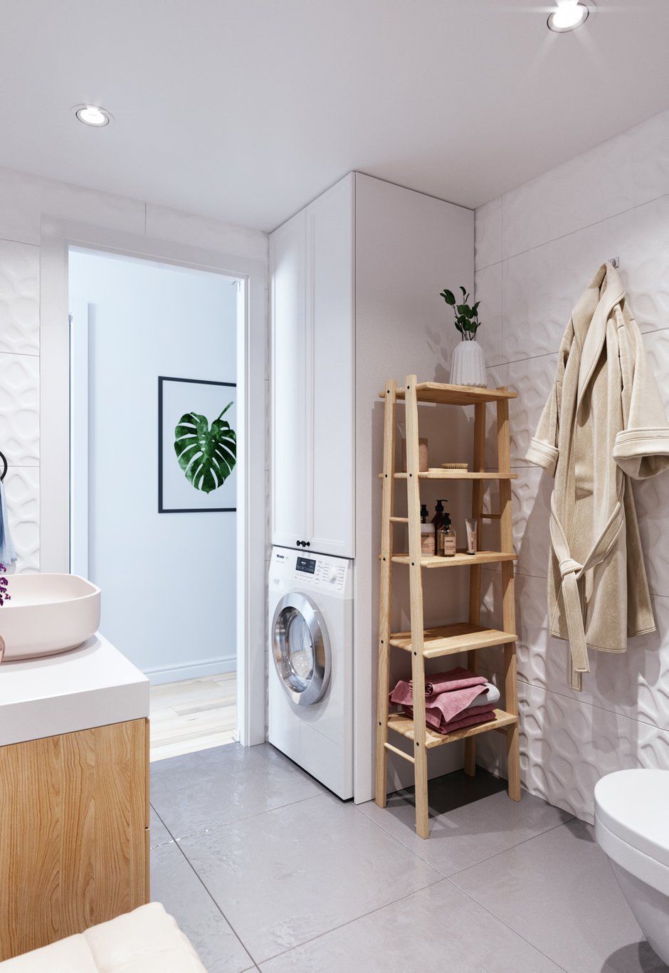 Фотография: Ванная в стиле Современный, Квартира, Студия, Проект недели, Санкт-Петербург, Samsung, 40-60 метров, Монолитно-кирпичный, Олег Минц, the frame, ЖК "Scandi Clubb" – фото на INMYROOM