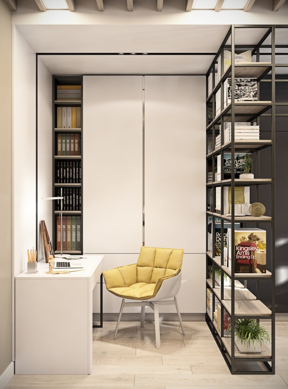 Фотография: Кабинет в стиле Современный, Квартира, Проект недели, новостройка, Монолитный дом, Кишинев, Молдова, MUSA Studio, 3 комнаты, Более 90 метров – фото на INMYROOM