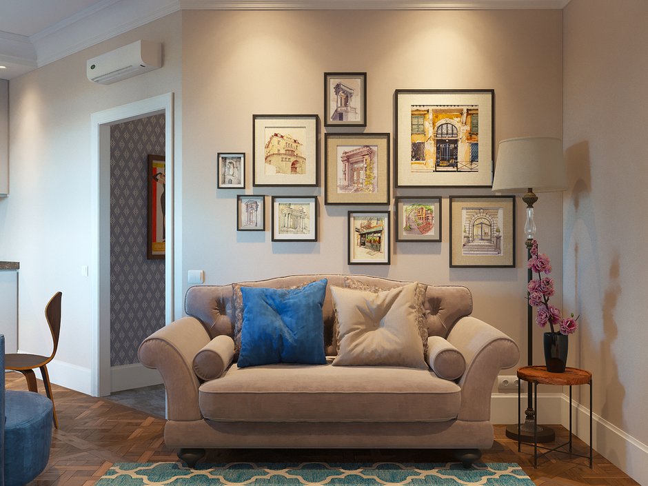 Фотография: Гостиная в стиле Скандинавский, Современный, Малогабаритная квартира, Квартира, Студия, Москва, Даниил Щепанович, Анна Щепанович, Cubiq Studio, Монолитный дом, до 40 метров, энциклодпедия_малогабаритка – фото на INMYROOM