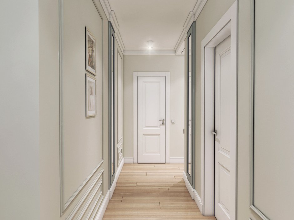 Фотография: Прихожая в стиле Классический, Современный, Квартира, Проект недели, Красногорск, Московская область, Яна Волкова, Юрий Волков, Студия Волковых, новостройка, Монолитный дом, 3 комнаты, Более 90 метров – фото на INMYROOM