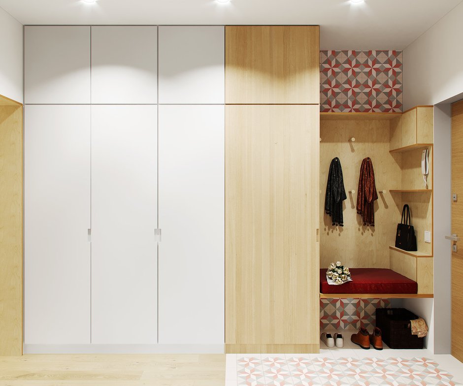 Фотография: Прихожая в стиле Современный, Минимализм, Квартира, Проект недели, Санкт-Петербург, Монолитный дом, 3 комнаты, 60-90 метров, Более 90 метров, LINES – фото на INMYROOM
