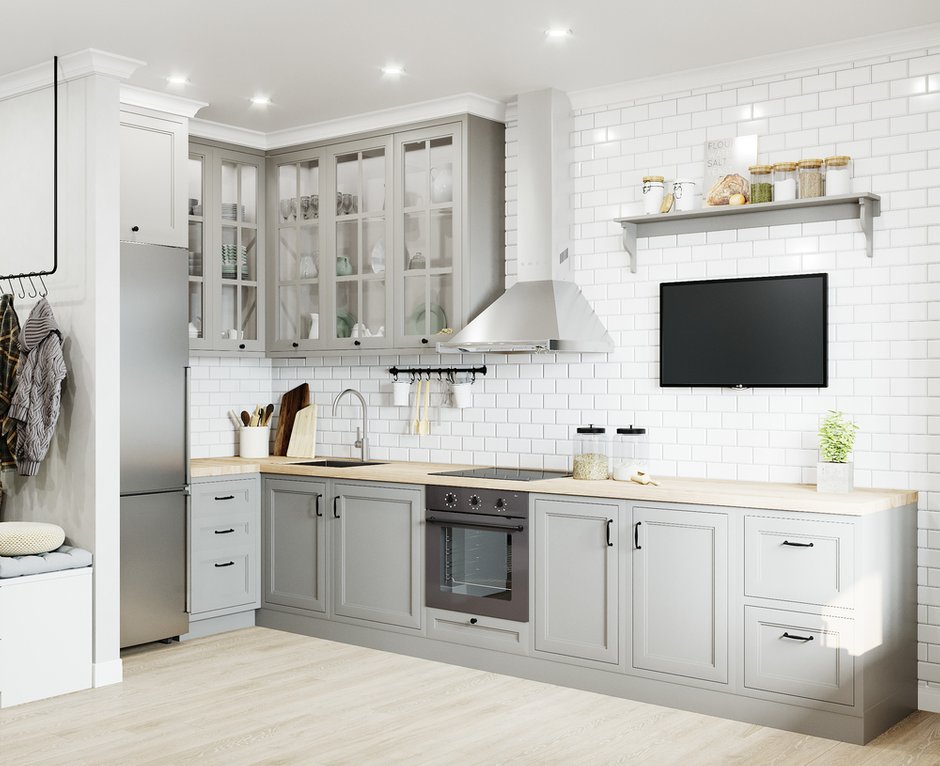 Фотография: Кухня и столовая в стиле Скандинавский, Гостиная, Квартира, Проект недели, 1 комната, до 40 метров, Тольятти – фото на INMYROOM