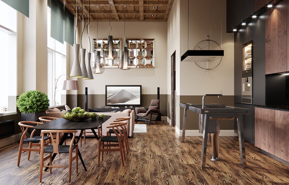 Фотография: Кухня и столовая в стиле Современный, Квартира, Проект недели, Москва, Диана Мальцева, Монолитный дом, 2 комнаты, 60-90 метров, ЖК «Лица» – фото на INMYROOM