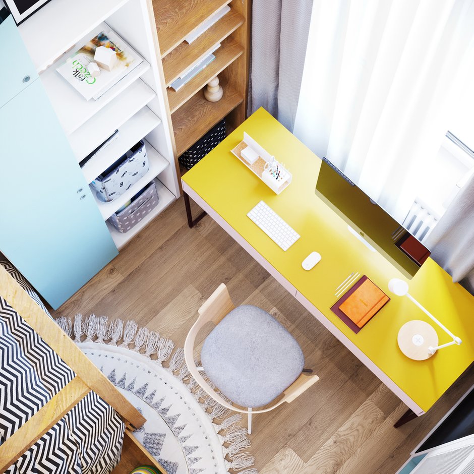 Фотография: Детская в стиле Скандинавский, Современный, Квартира, Проект недели, Москва, 3 комнаты, 60-90 метров, Монолитно-кирпичный, Студия 20:18, ПРЕМИЯ INMYROOM – фото на INMYROOM