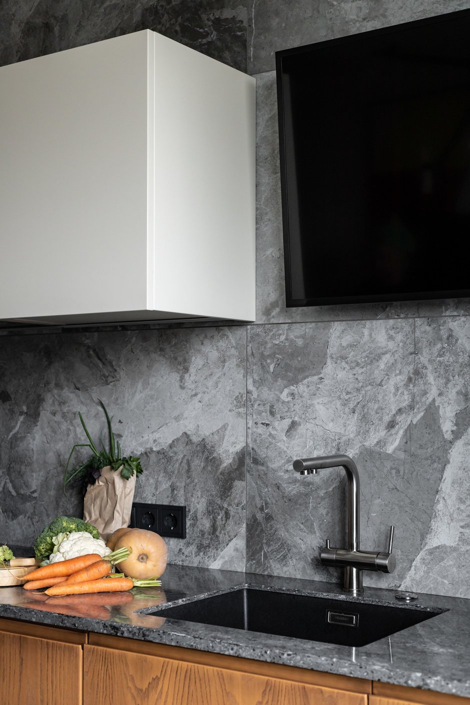 Фотография: Кухня и столовая в стиле Современный, Скандинавский, Квартира, Проект недели, Санкт-Петербург, 1 комната, 40-60 метров, Архитектура Интерьера – фото на INMYROOM