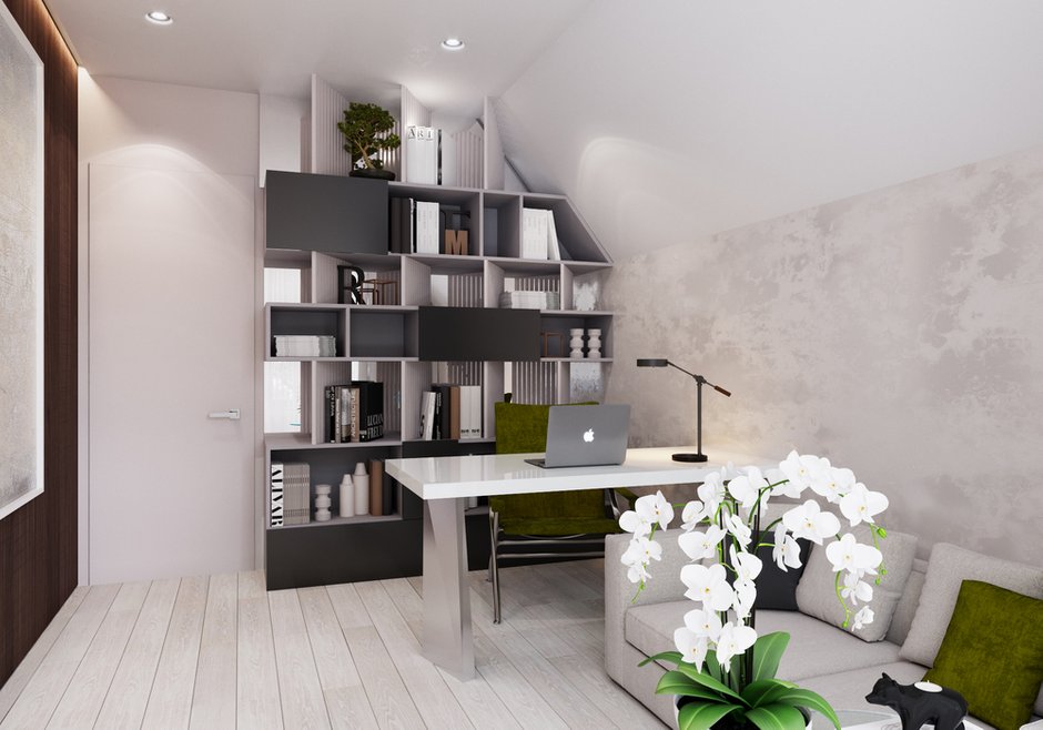 Фотография: Кабинет в стиле Современный, Дом, Проект недели, Подмосковье, Дом и дача, Более 90 метров, Архитектурное бюро Шамсудина Керимова – фото на INMYROOM