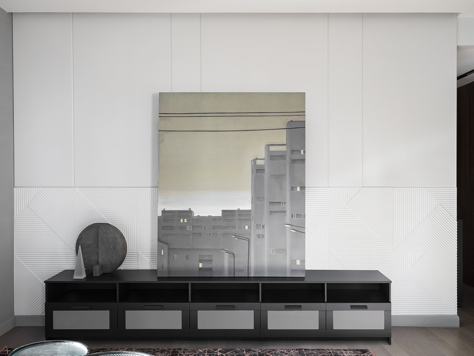 Фотография: Гостиная в стиле Современный, Квартира, Минимализм, Проект недели, Москва, 2 комнаты, 40-60 метров, Анна Смолякова – фото на INMYROOM