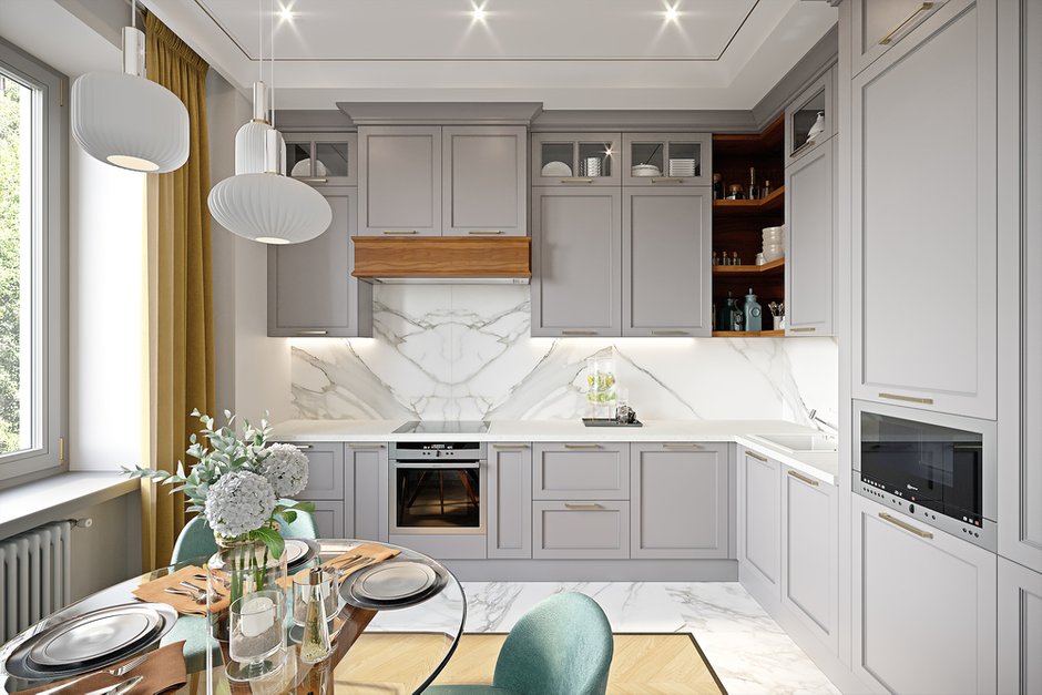 Фотография: Кухня и столовая в стиле Современный, Квартира, Проект недели, Москва, Сталинка, 3 комнаты, 60-90 метров, VO Concept – фото на INMYROOM
