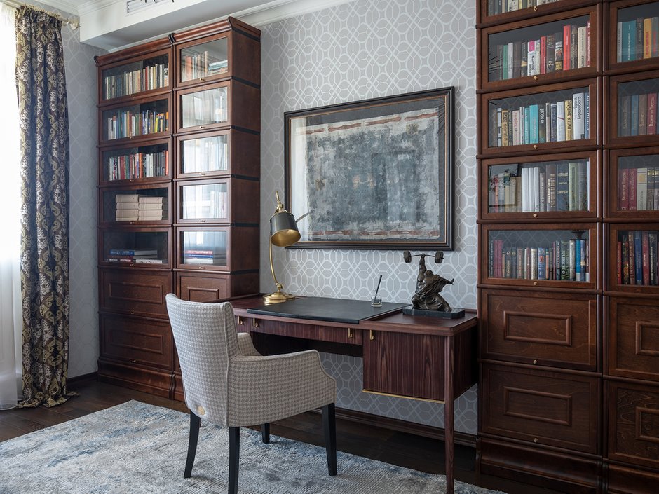 Фотография: Кабинет в стиле Современный, Эклектика, Квартира, Проект недели, Москва, 4 и больше, Более 90 метров, Наталья Мукасьян – фото на INMYROOM