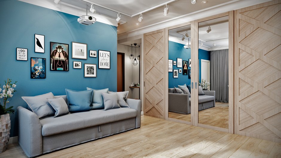 Фотография: Гостиная в стиле Скандинавский, Квартира, Проект дня, Co:Interior, Сталинка, 3 комнаты, 60-90 метров – фото на INMYROOM