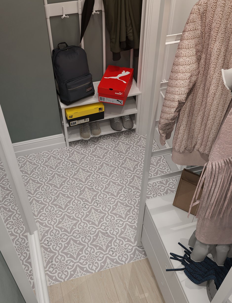 Фотография: Прихожая в стиле Скандинавский, Квартира, Проект недели, Нижний Новгород, Хрущевка, 2 комнаты, до 40 метров, Марина Меренкова, ПРЕМИЯ INMYROOM – фото на INMYROOM