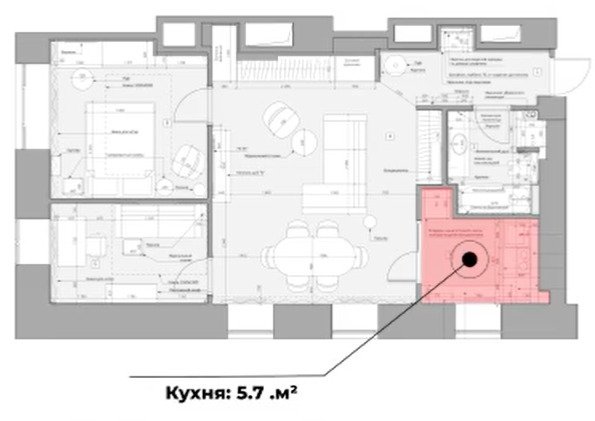 Фотография:  в стиле , Квартира, Интерьер комнат, Дизайн интерьера, Переделка, интерьер сталинки, дизайн интерьера в сталинке, Сталинка, 60-90 метров, ремонт сталинки, кухня в сталинке, гостиная в сталинке – фото на INMYROOM
