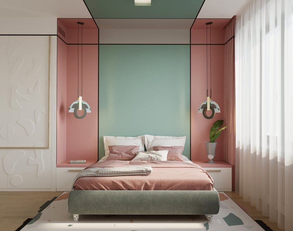Фотография: Спальня в стиле Современный, Эклектика, Квартира, Проект недели, Estima, Монолитный дом, Дарья Василькова, 3 комнаты, 60-90 метров, Art Group – фото на INMYROOM