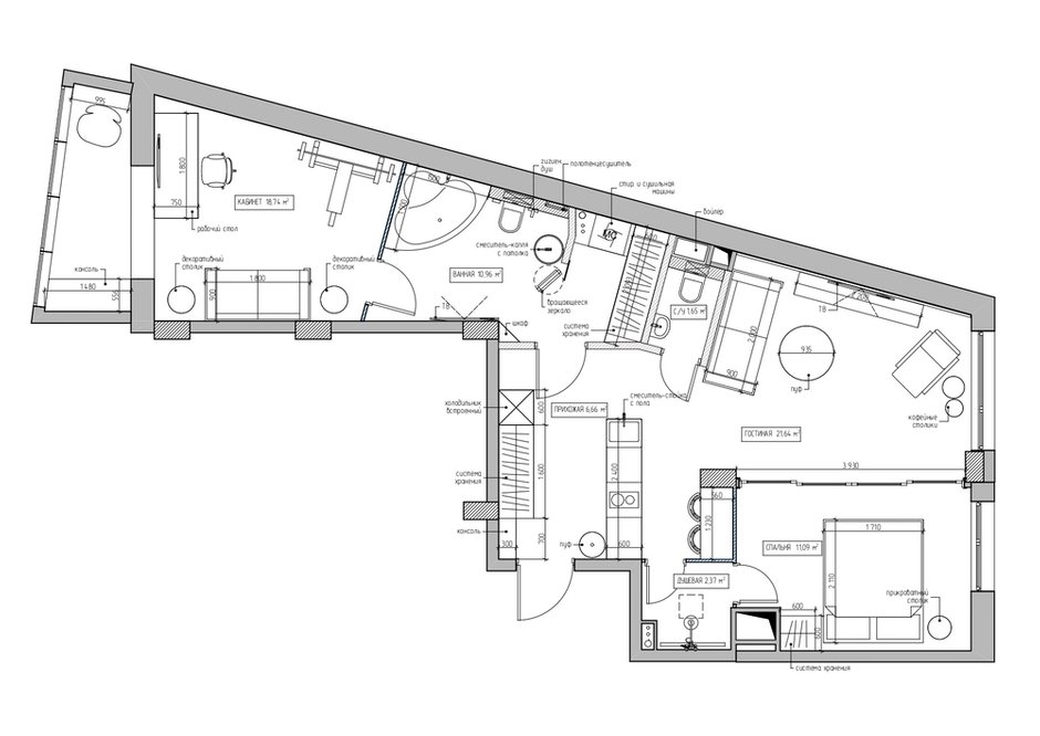 План с расстановкой мебели