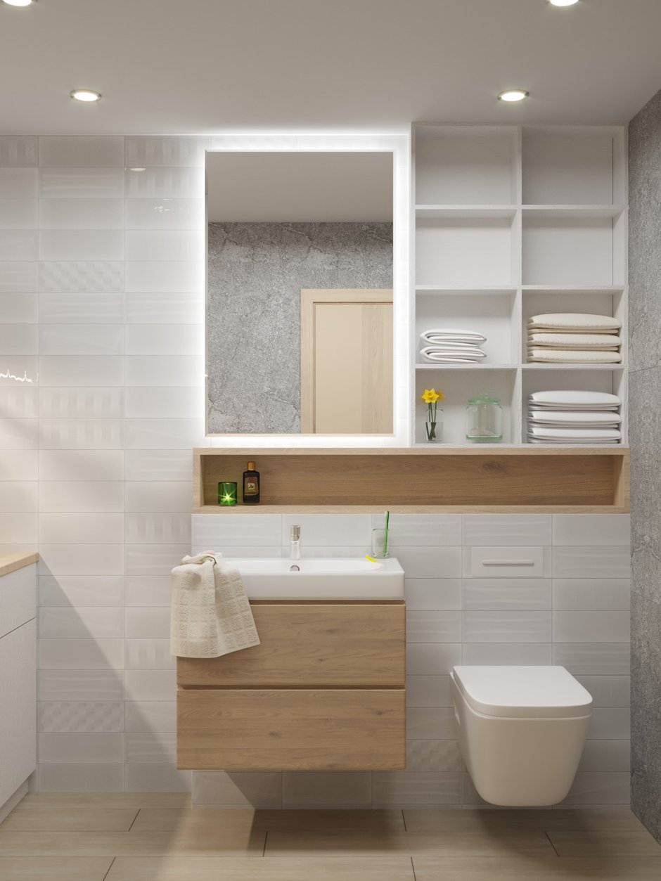 Фотография: Ванная в стиле Современный, Квартира, Проект дня, Красногорск, Виктория Золина, Zi-Design Interiors, 4 и больше, Более 90 метров, Катерина Старикова – фото на INMYROOM