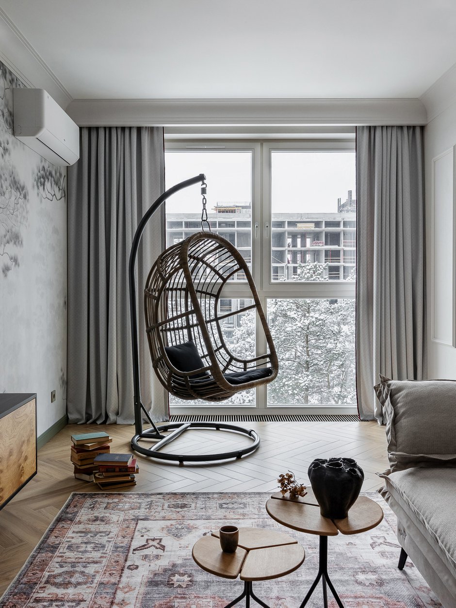 Фотография: Гостиная в стиле Современный, Эклектика, Квартира, Проект дня, Минск, 3 комнаты, Анастасия Венедчук – фото на INMYROOM