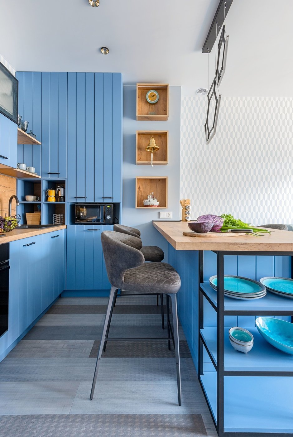 Фотография: Кухня и столовая в стиле Современный, Эко, Квартира, Проект недели, 2 комнаты, 40-60 метров, Светлогорск, Виктория Лазарева – фото на INMYROOM