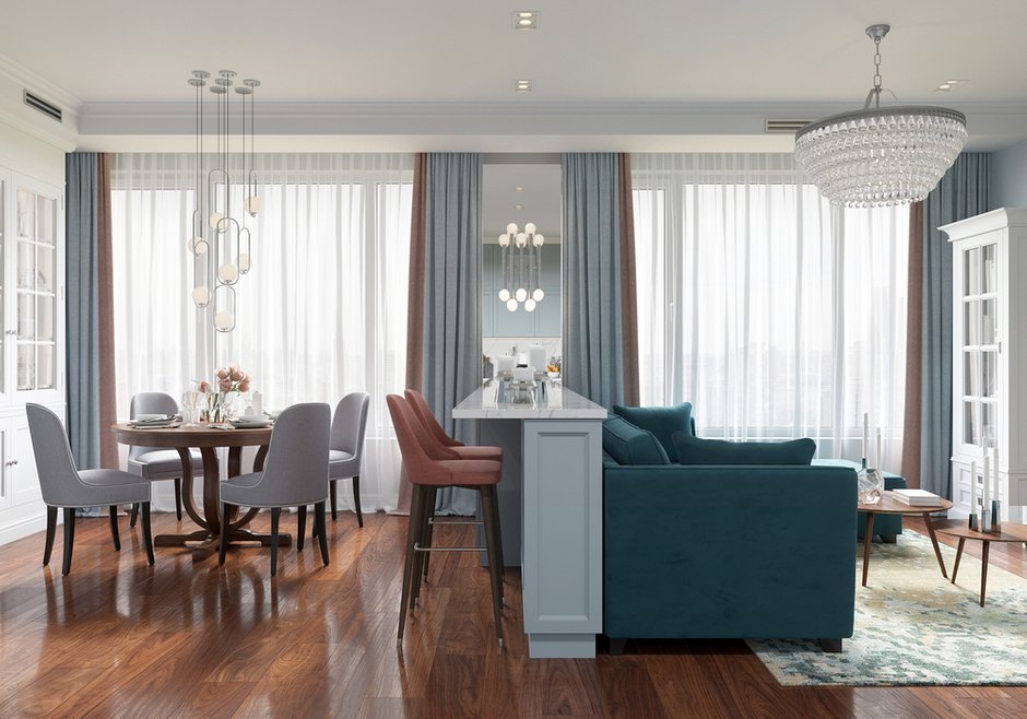 Фотография: Кухня и столовая в стиле Классический, Современный, Квартира, Проект дня, Москва, 3 комнаты, Более 90 метров, Галина Березкина – фото на INMYROOM